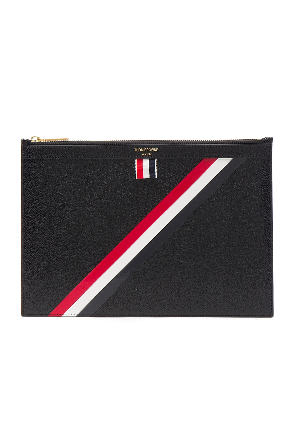 Image 1 of Thom Browne Small Zipper Tablet Holder in Black