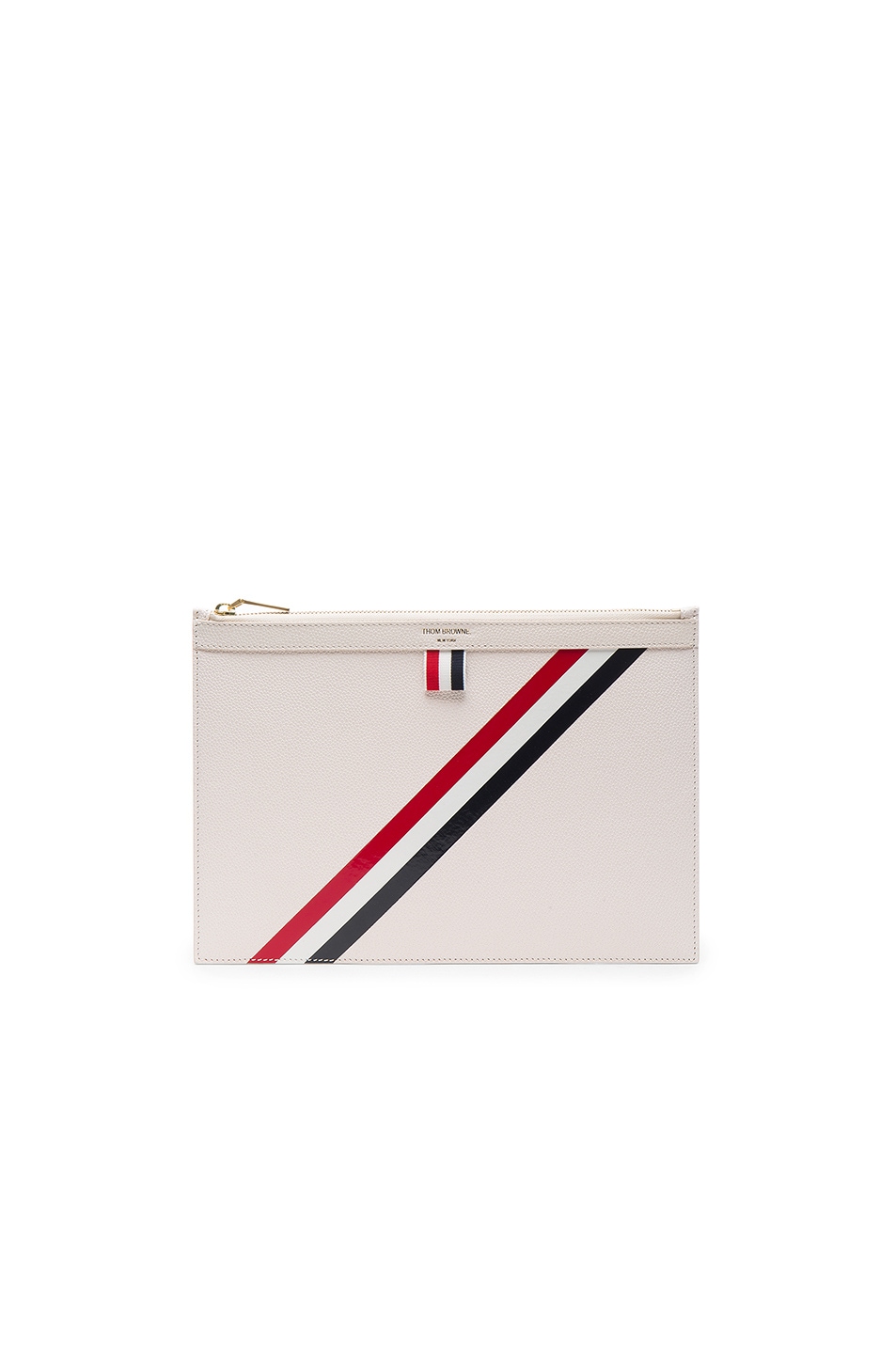 Image 1 of Thom Browne Small Zipper Tablet Holder in White