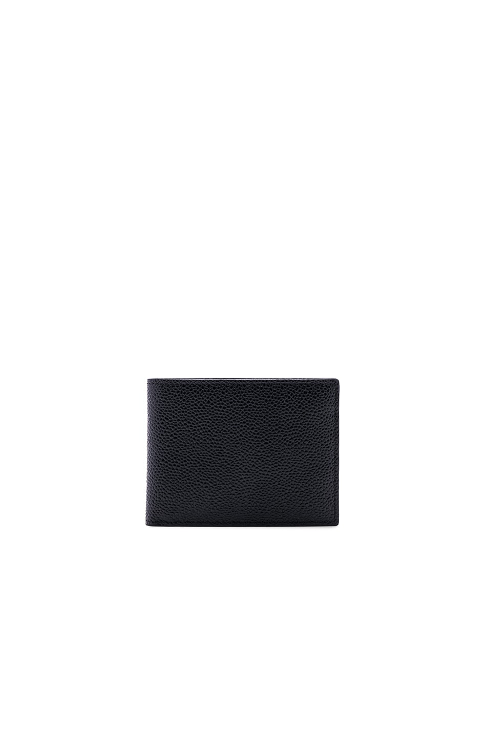 Image 1 of Thom Browne Pebble Grain Fold Out Billfold in Black