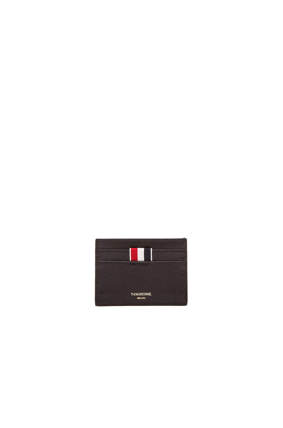Image 1 of Thom Browne Pebble Grain Card Holder in Black