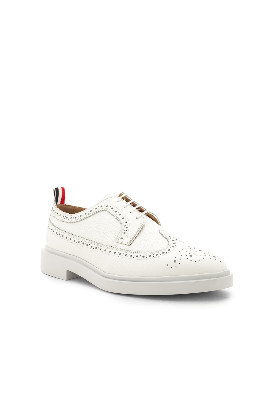 Image 1 of Thom Browne Pebble Grain Leather Bluchers  in White