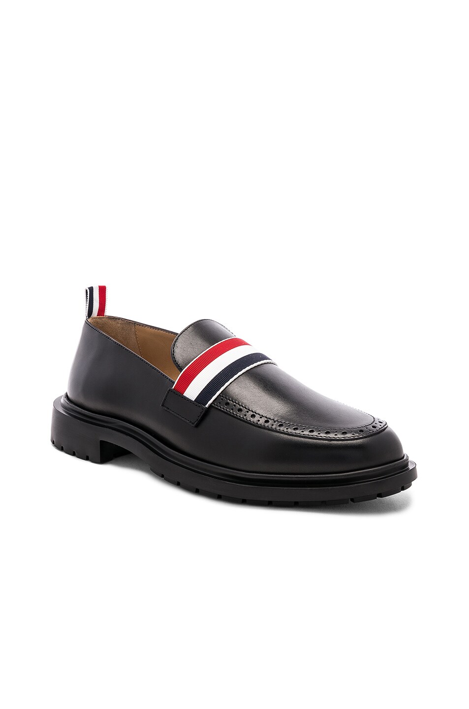 Image 1 of Thom Browne Calf Leather Loafer in Black
