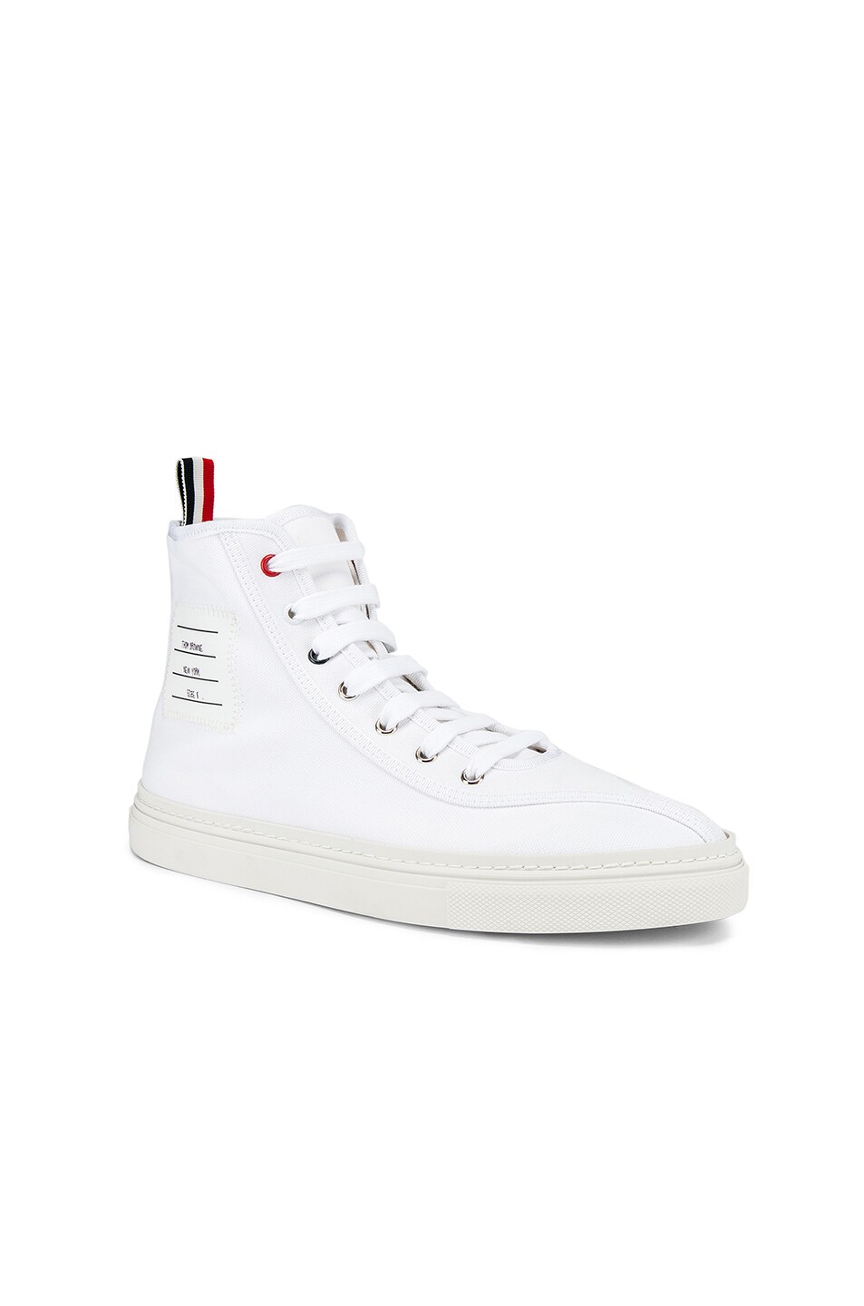 Image 1 of Thom Browne Paper Label Hi-Top Sneaker in White