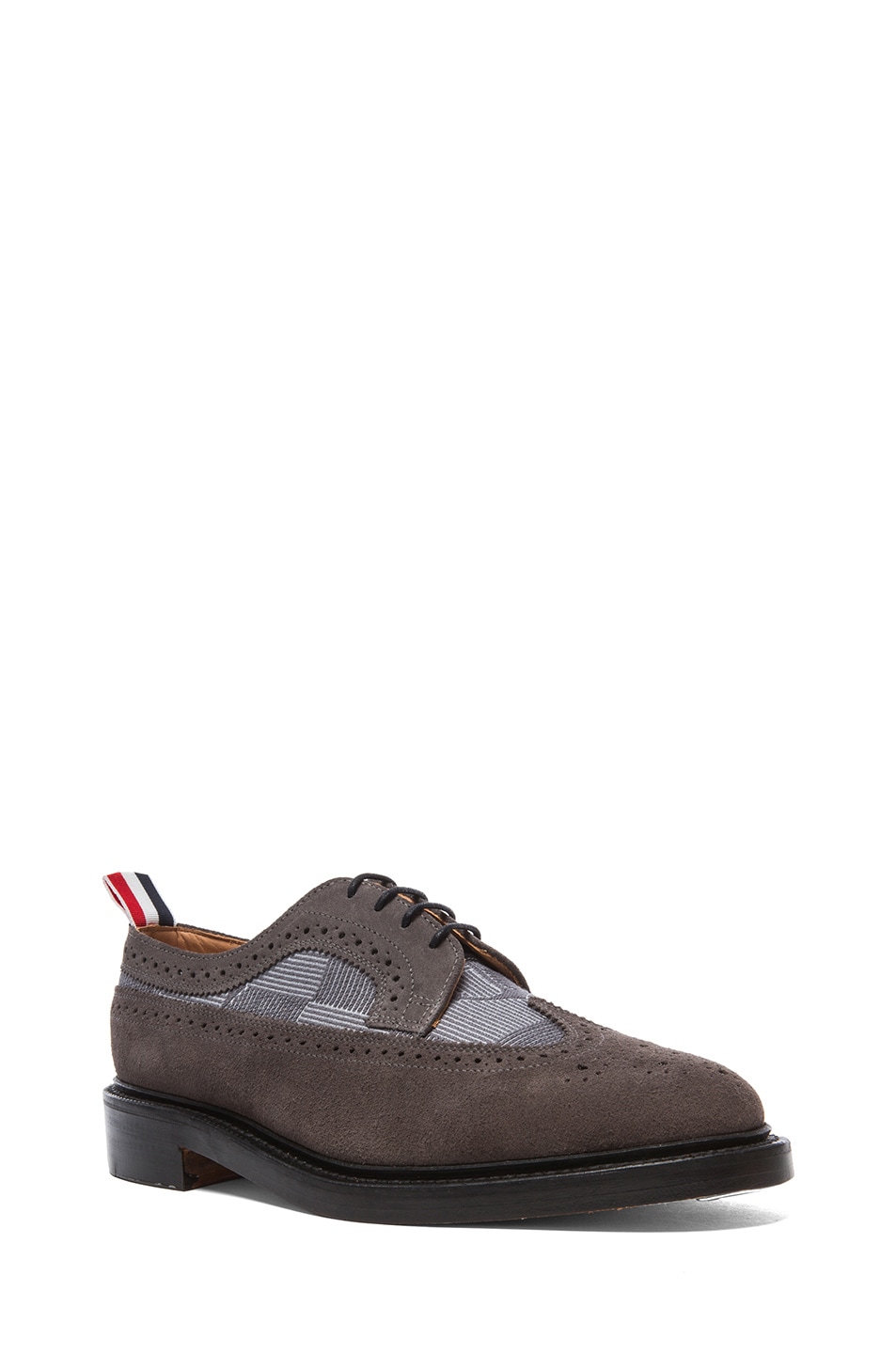 Image 1 of Thom Browne Long Wing Anchor Shoes in Grey