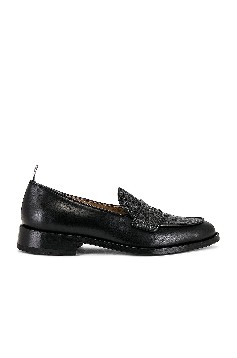 Image 1 of Thom Browne Soft Penny Loafer in Black