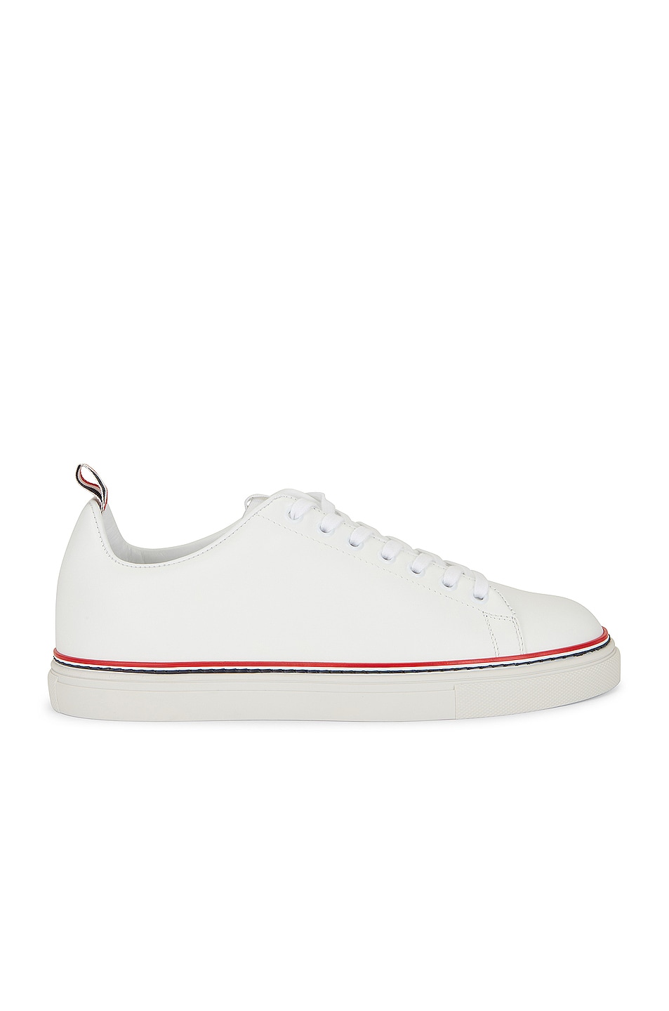 Image 1 of Thom Browne Leather Tennis Shoe in White