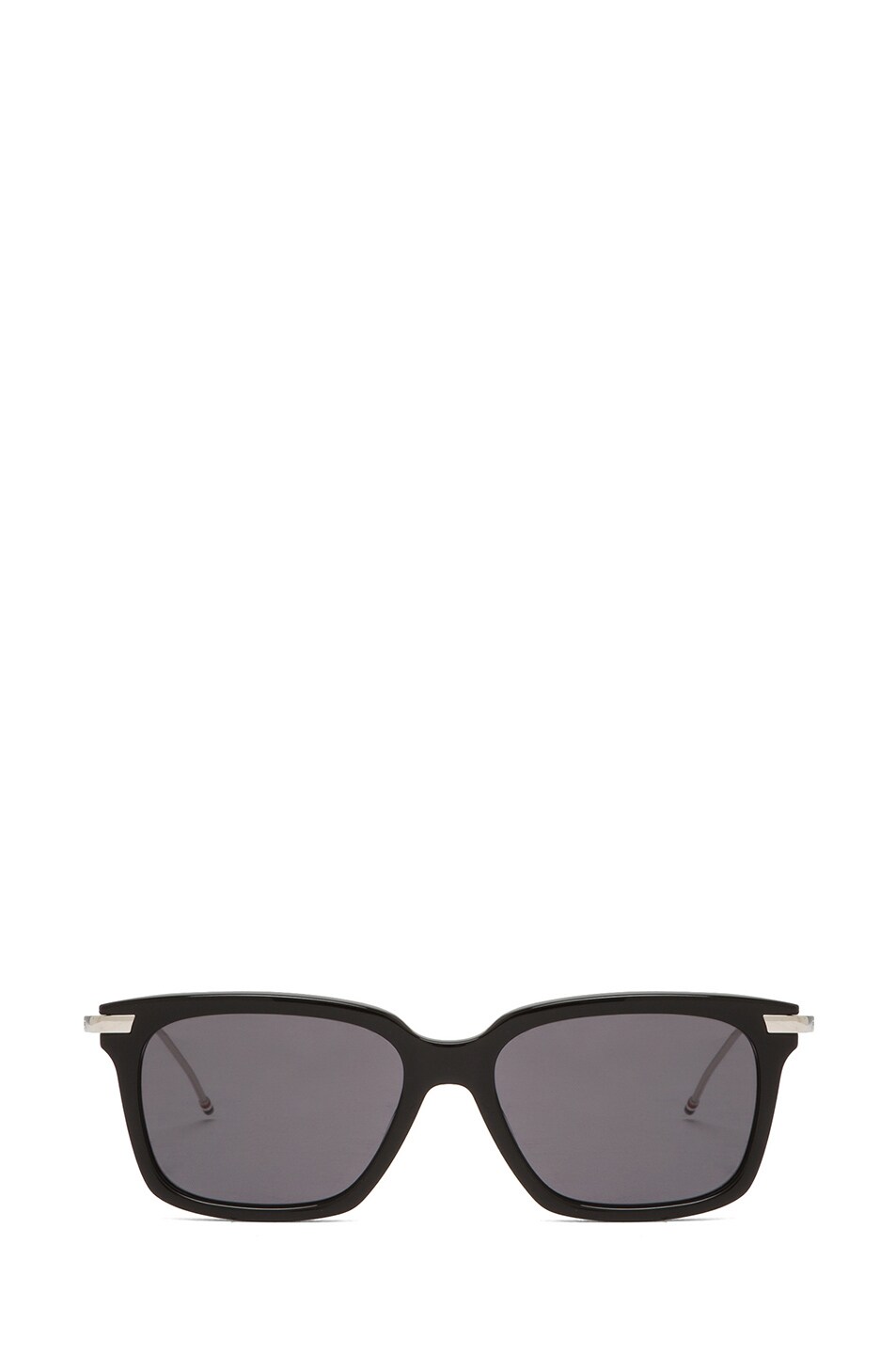 Image 1 of Thom Browne Wayfarer Sunglasses in Black & Silver
