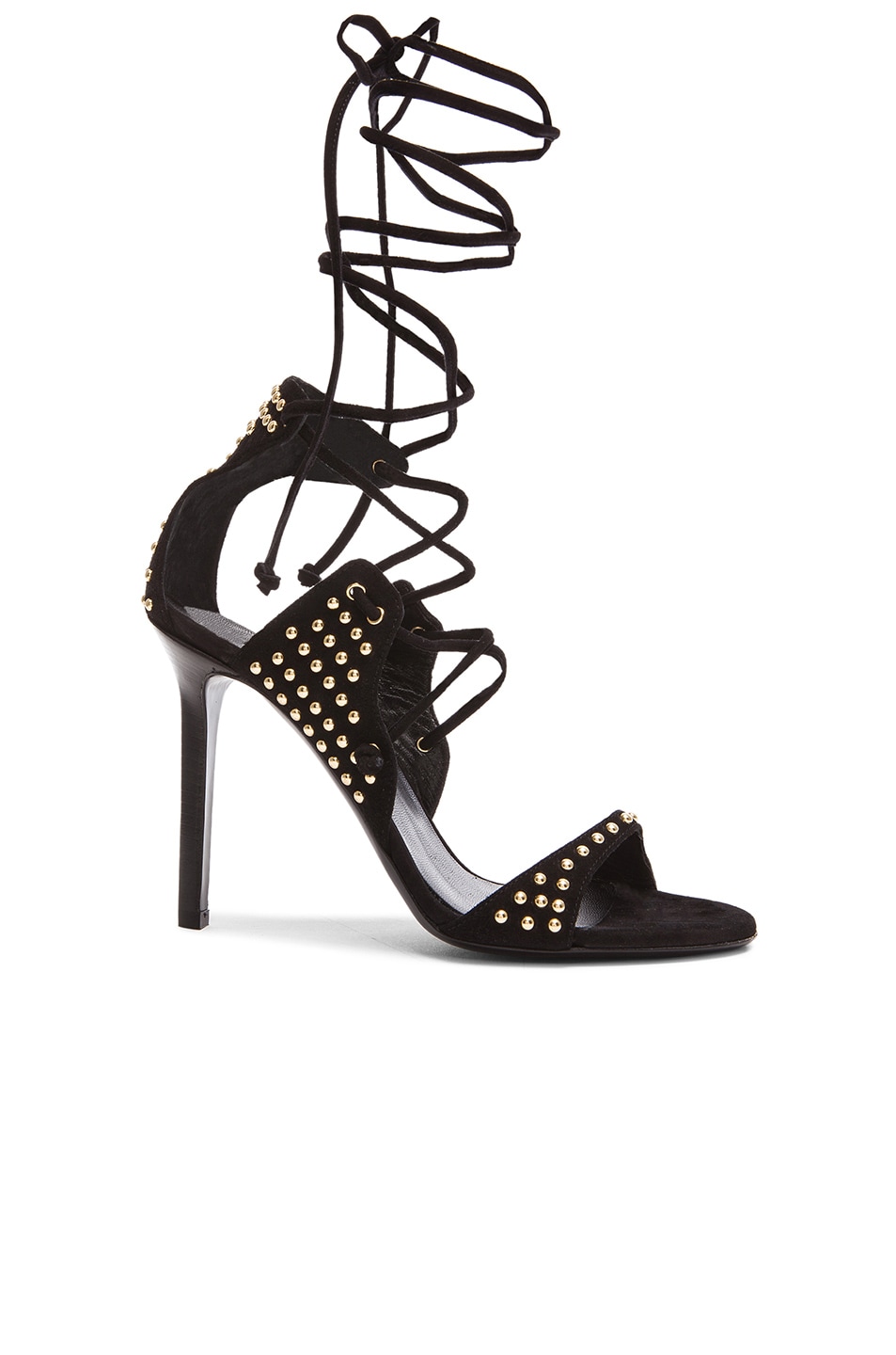 Image 1 of Tamara Mellon Gladiatrix Suede Sandals with Microstuds in Black