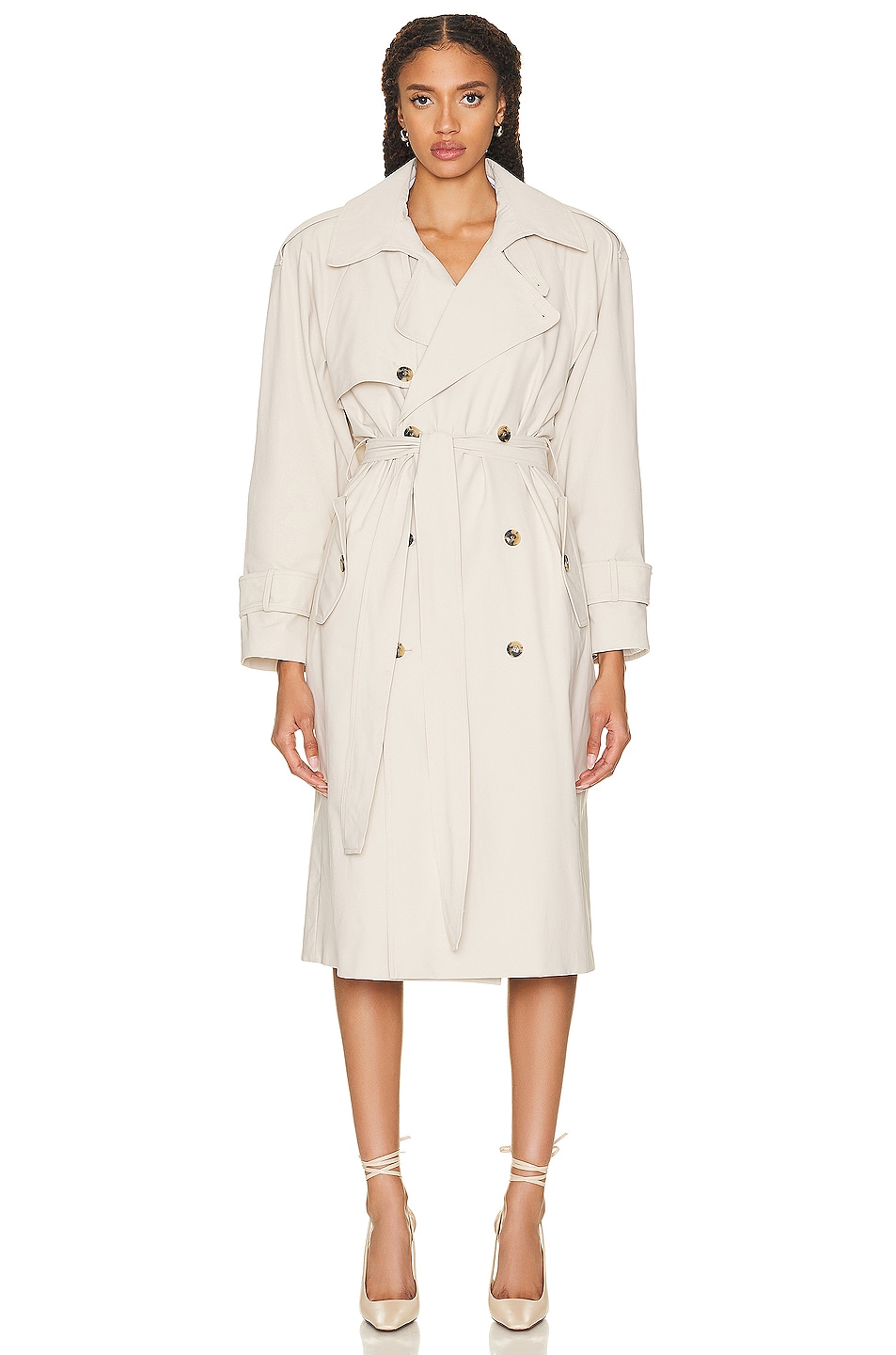Image 1 of THE MANNEI Pirgos Trench Coat in Beige
