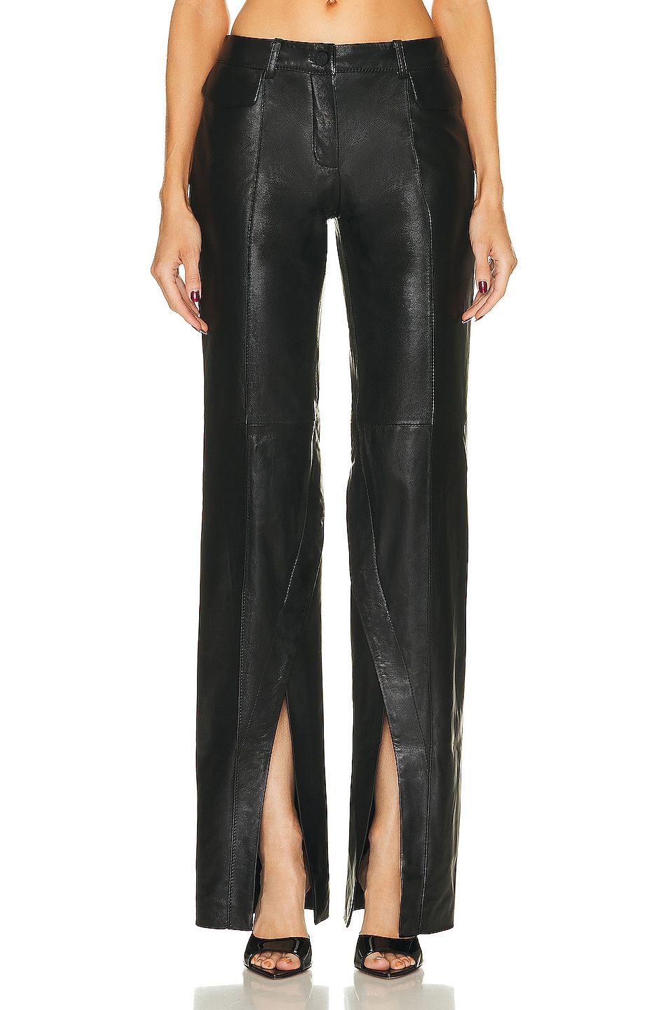 Image 1 of THE MANNEI Ventura Leather Pant in Black