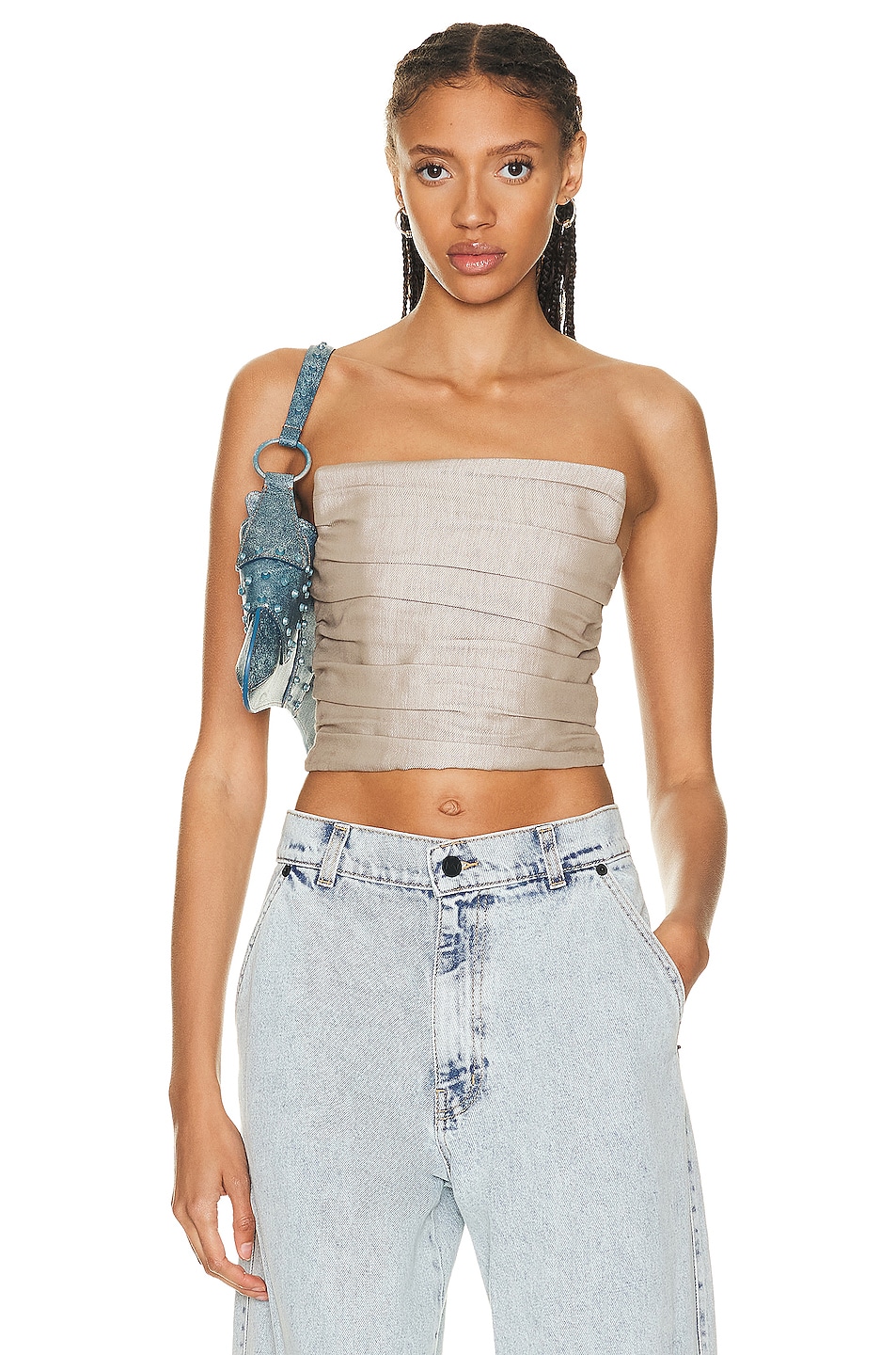 Image 1 of THE MANNEI Mino Corset Top in Beige