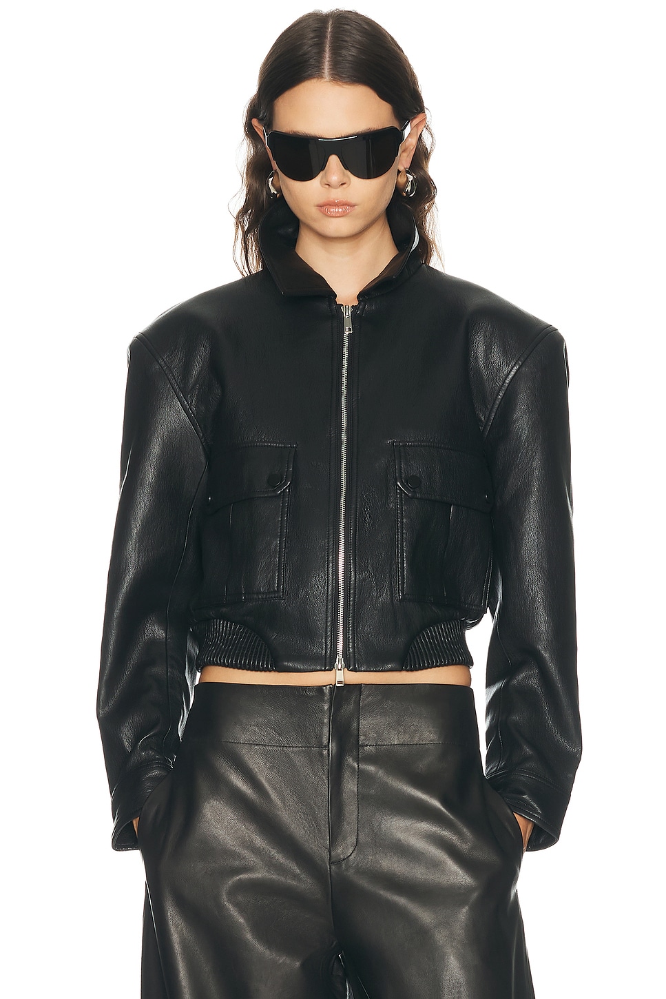 The Frankie Shop Val Faux Leather Padded Jacket