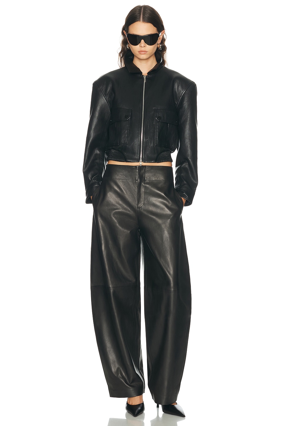 The Frankie Shop Val Faux Leather Padded Jacket
