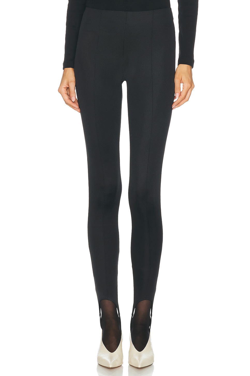 The Frankie Shop Caserta Stirrup Leggings in Black