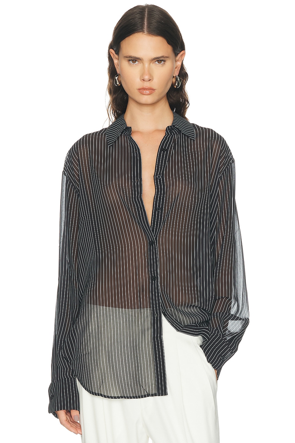 The Frankie Shop Peri Striped Shirt