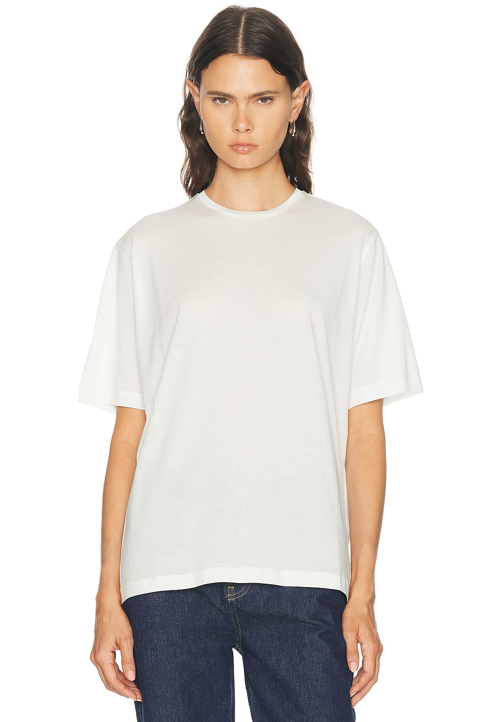 The Frankie Shop Harper Soft Organic T-Shirt in White