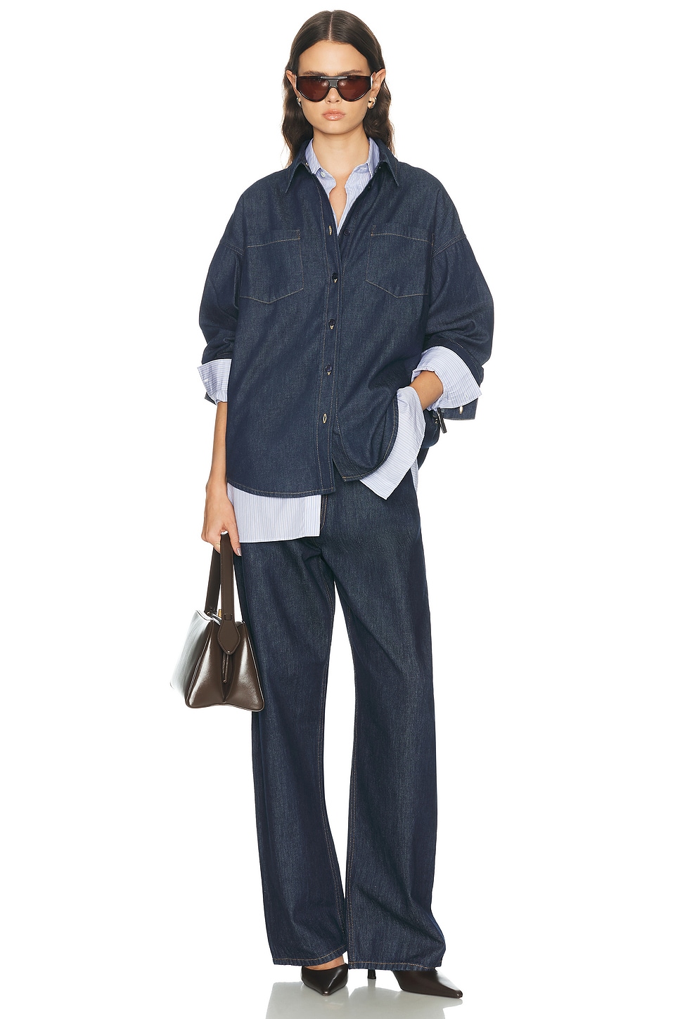 The Frankie Shop Deira Denim Shirt