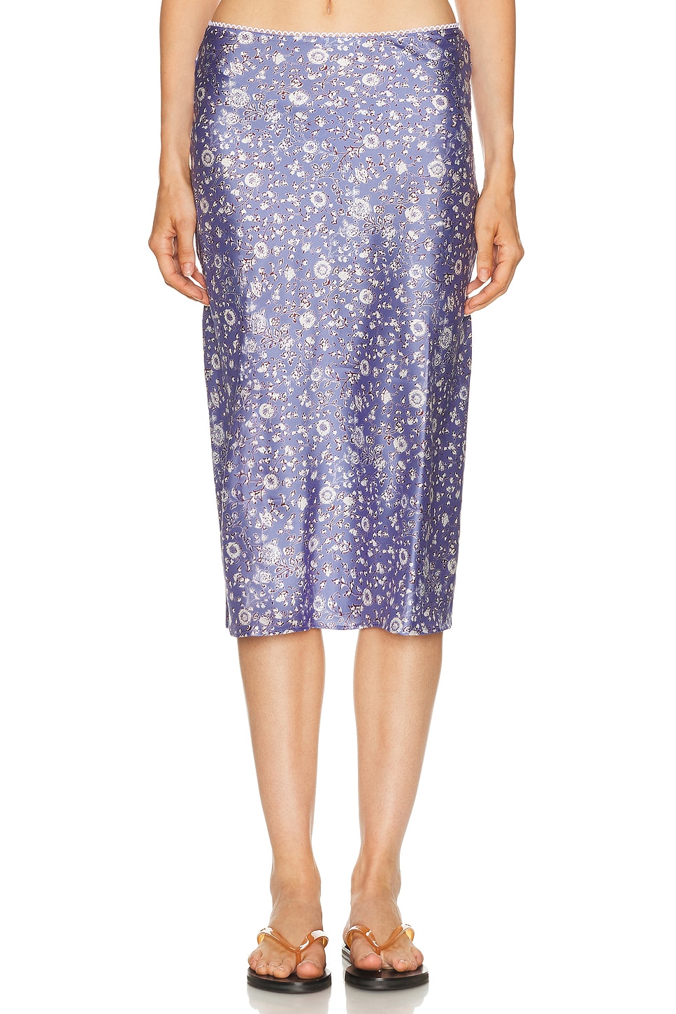 Image 1 of Tropic of C Cover Up Skirt in Mini Floral Lavender
