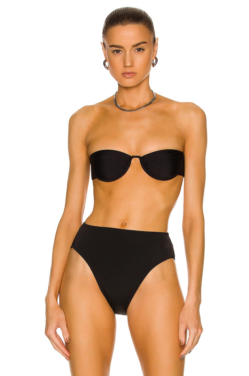 Image 1 of Tropic of C Mariel Bandeau Bikini Top in Black