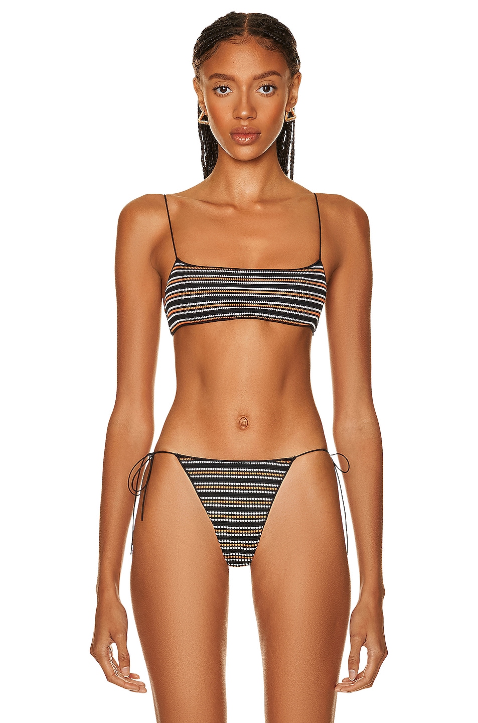 Image 1 of Tropic of C The C Bralette Bikini Top in Surfer Stripe