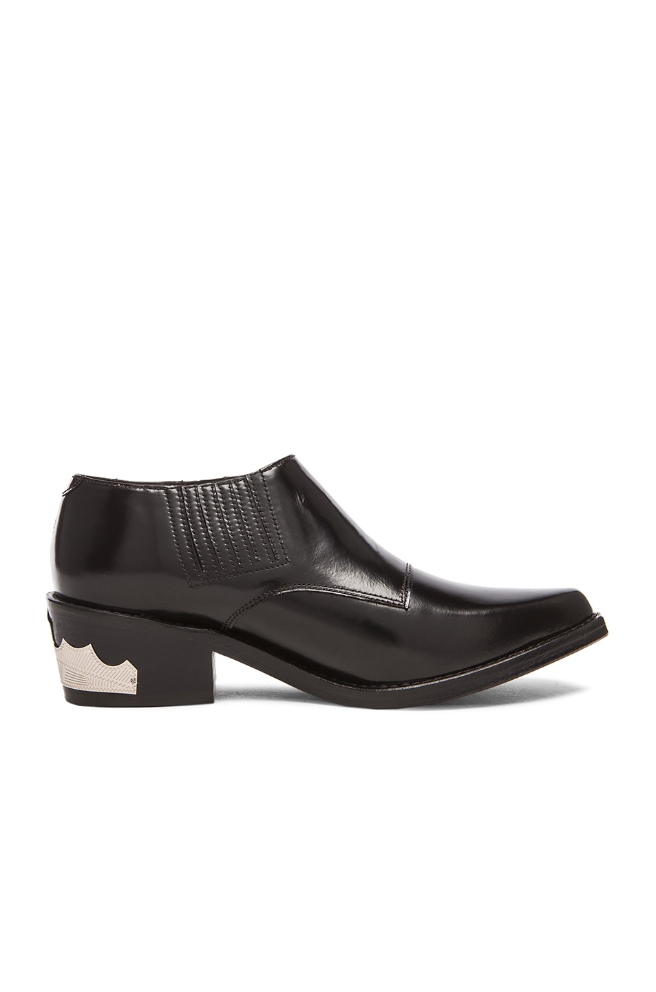 Image 1 of TOGA PULLA Buckled Leather Ankle Booties in Black