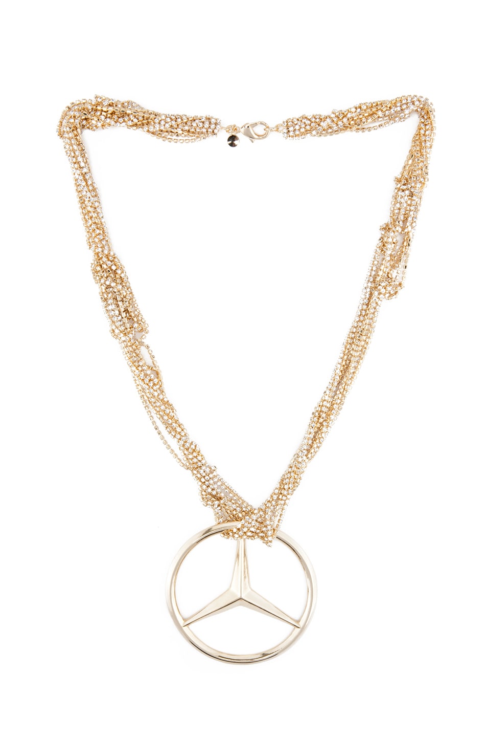 Image 1 of Tom Binns Uber Urban Mercedes Necklace in Gold