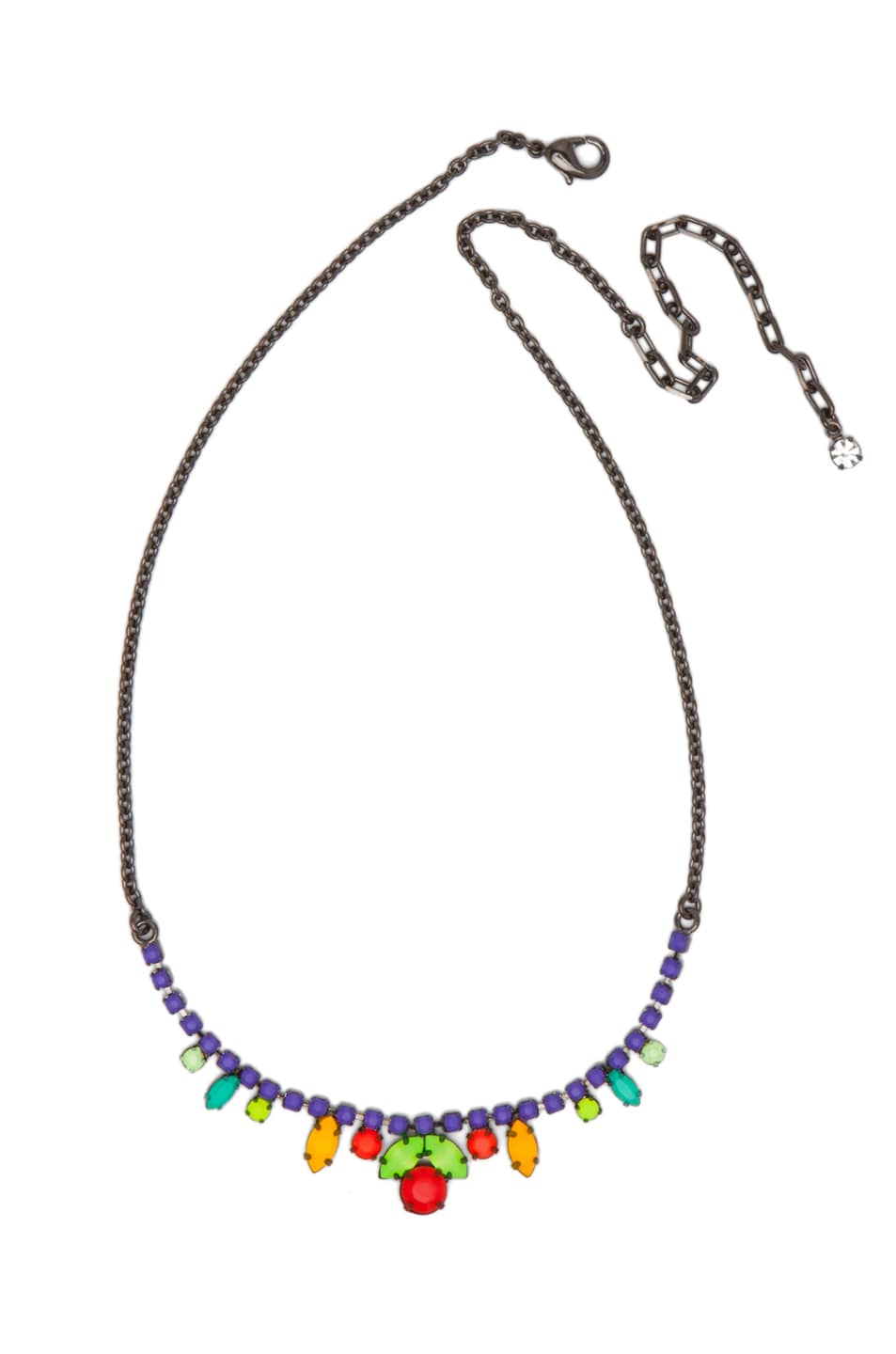 Image 1 of Tom Binns Dot Dash Necklace in Purple Multi