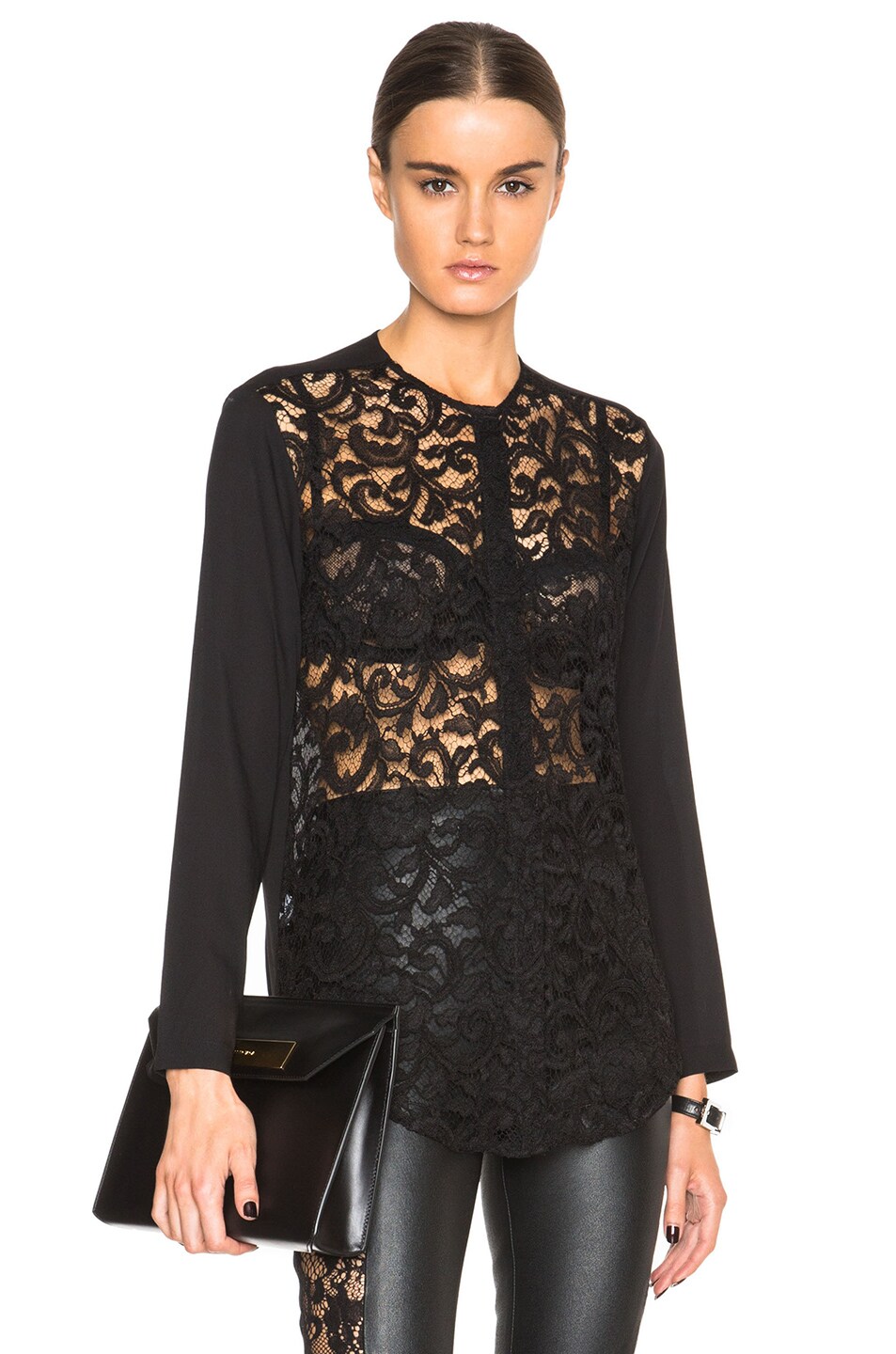 Image 1 of Tome Heavy Lace Top in Black