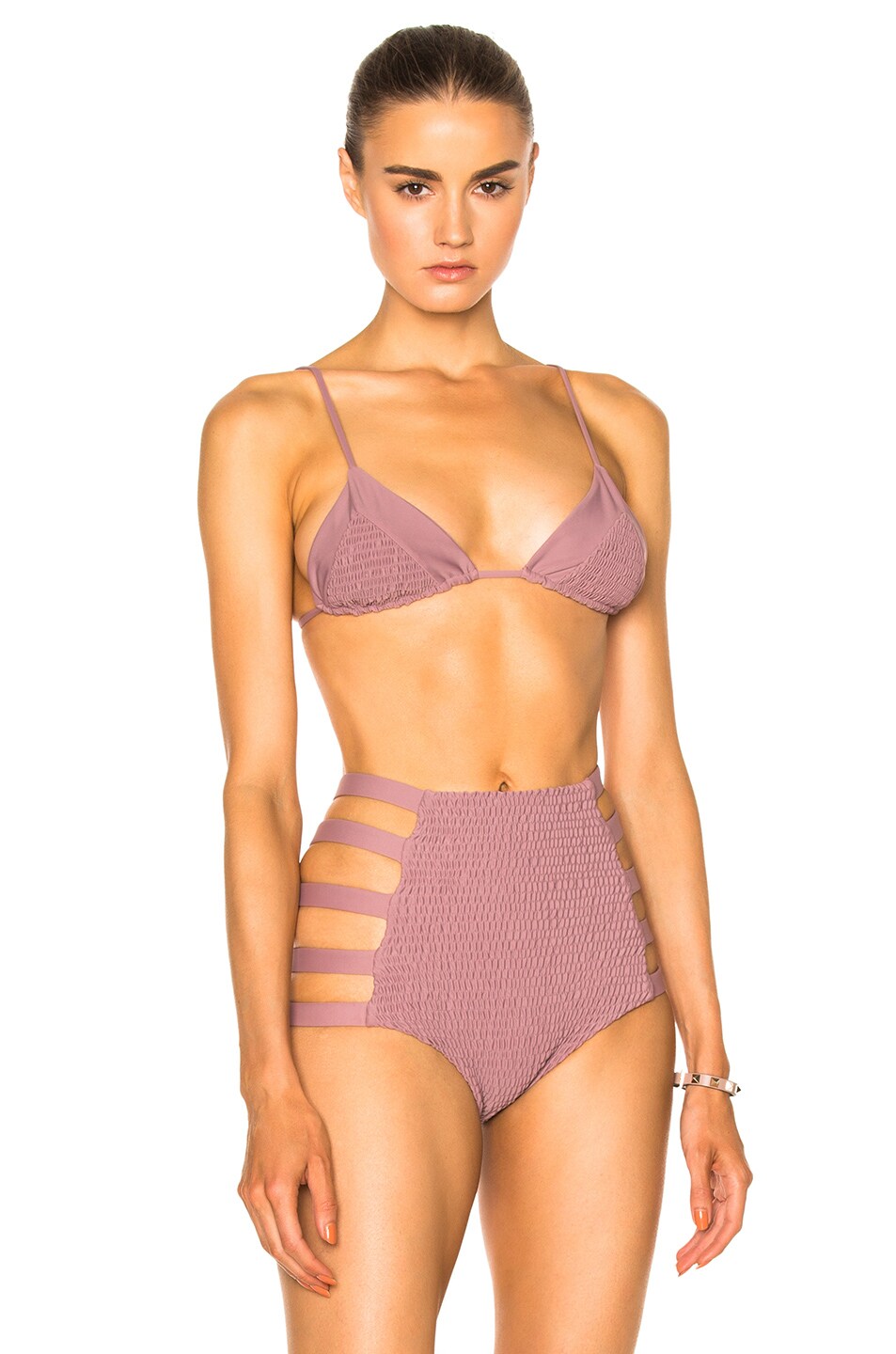Image 1 of Tori Praver Swimwear Lahaina Bikini Top in Mauve