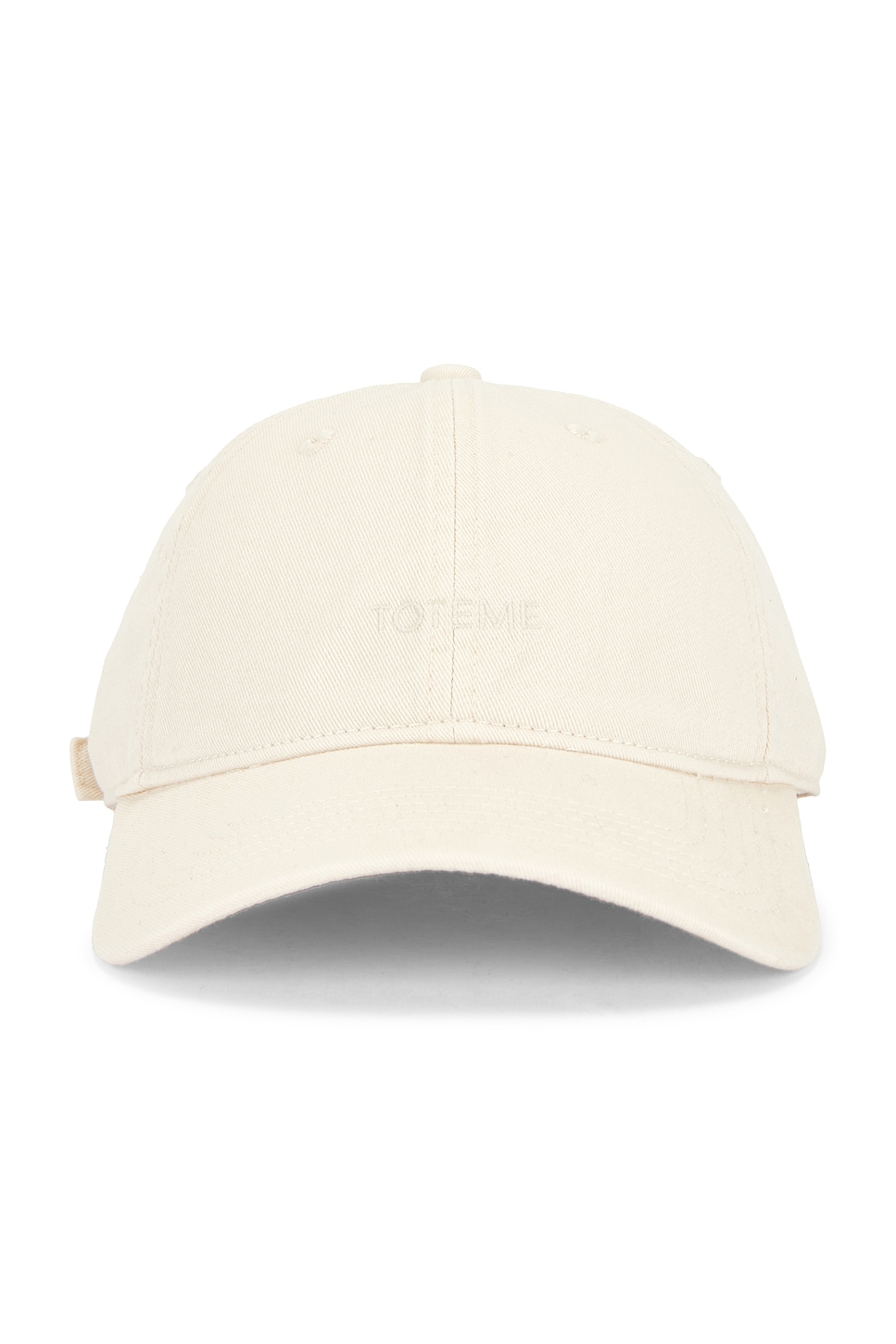 Toteme Leather Trim Cotton Cap