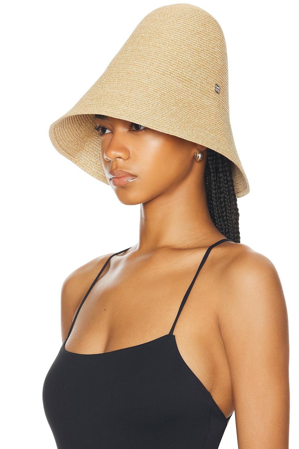 Shop Totême Woven Paper Blend Straw Hat In Creme