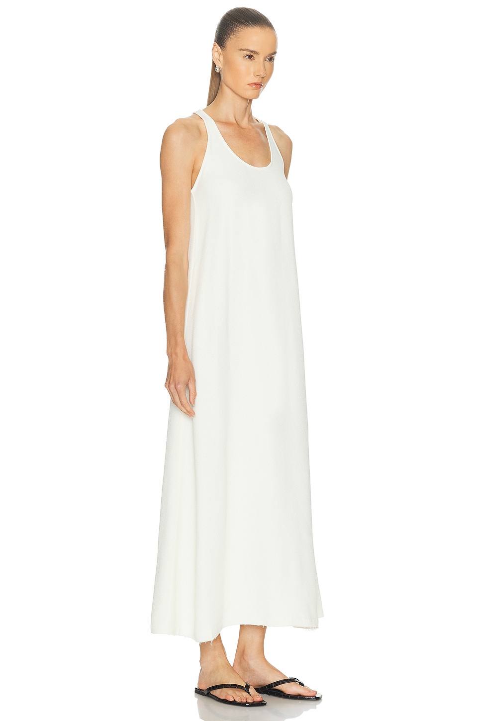 Totême Scoop Neck Sabl? Dress In White
