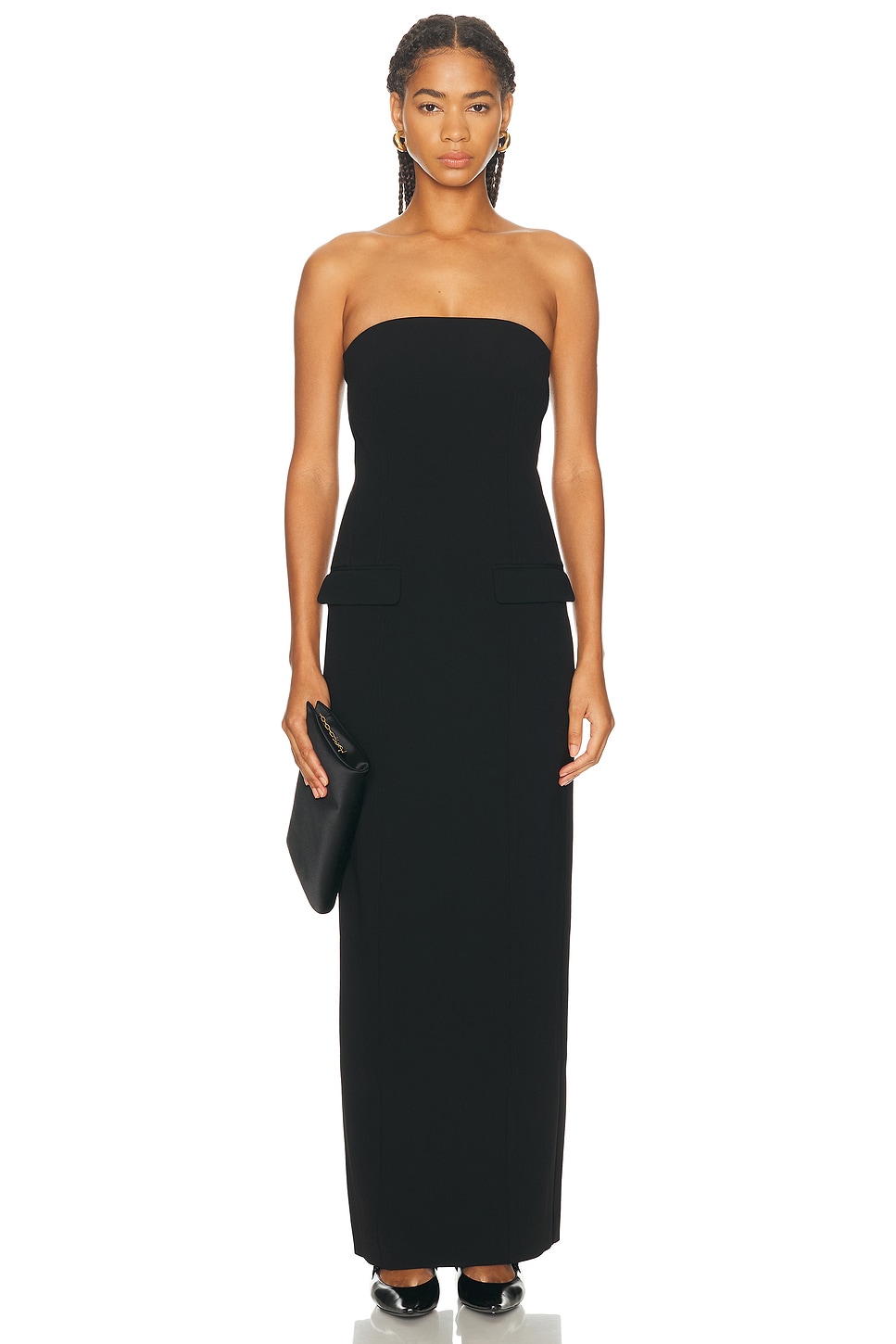 Image 1 of Toteme Strapless Pocket Dress in Black