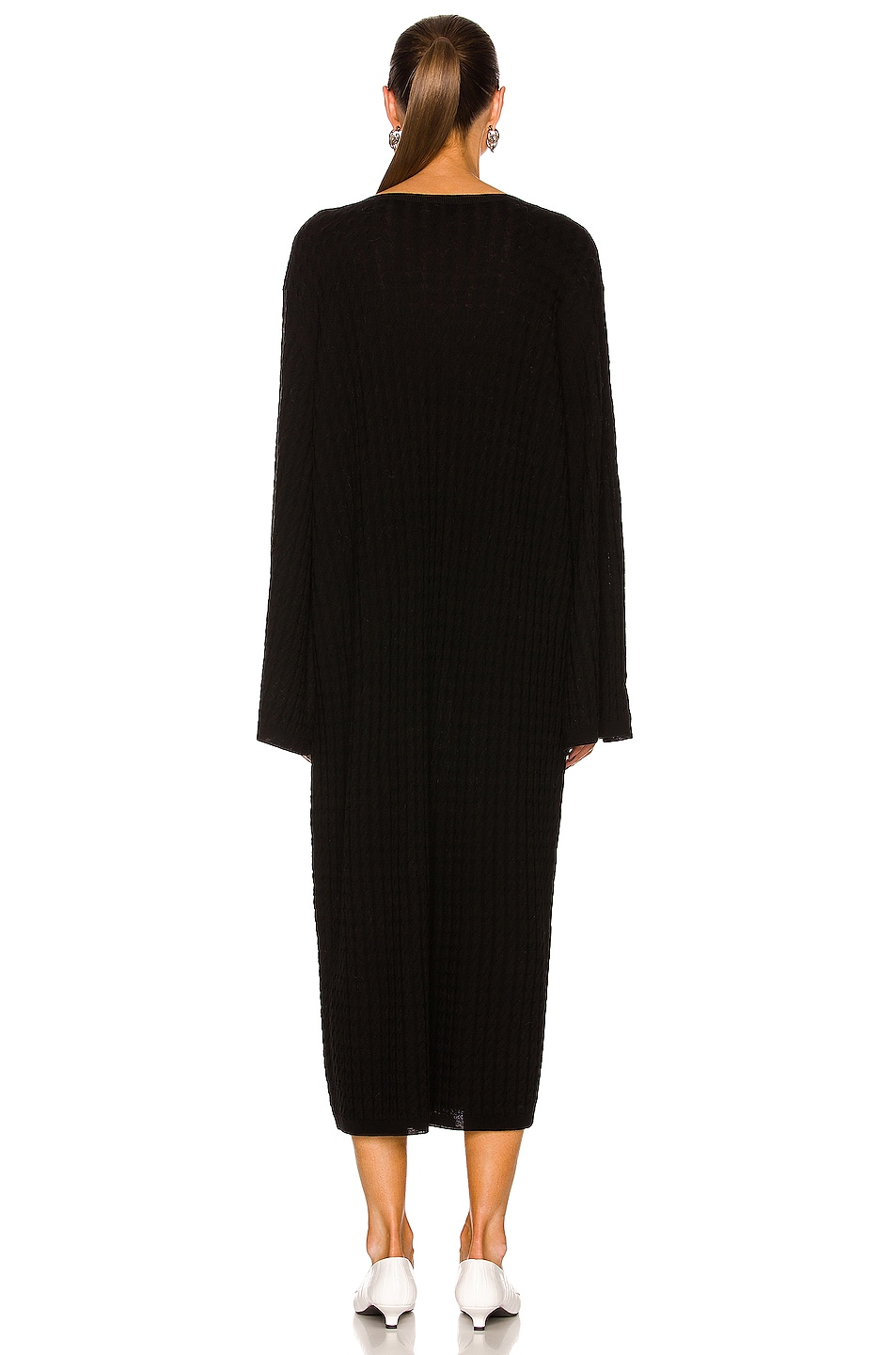 Toteme Cable Knit Dress in Black FWRD