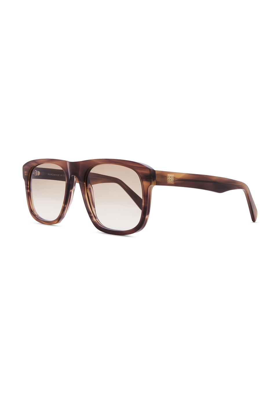 Shop Totême Navigators Sunglasses In Bark