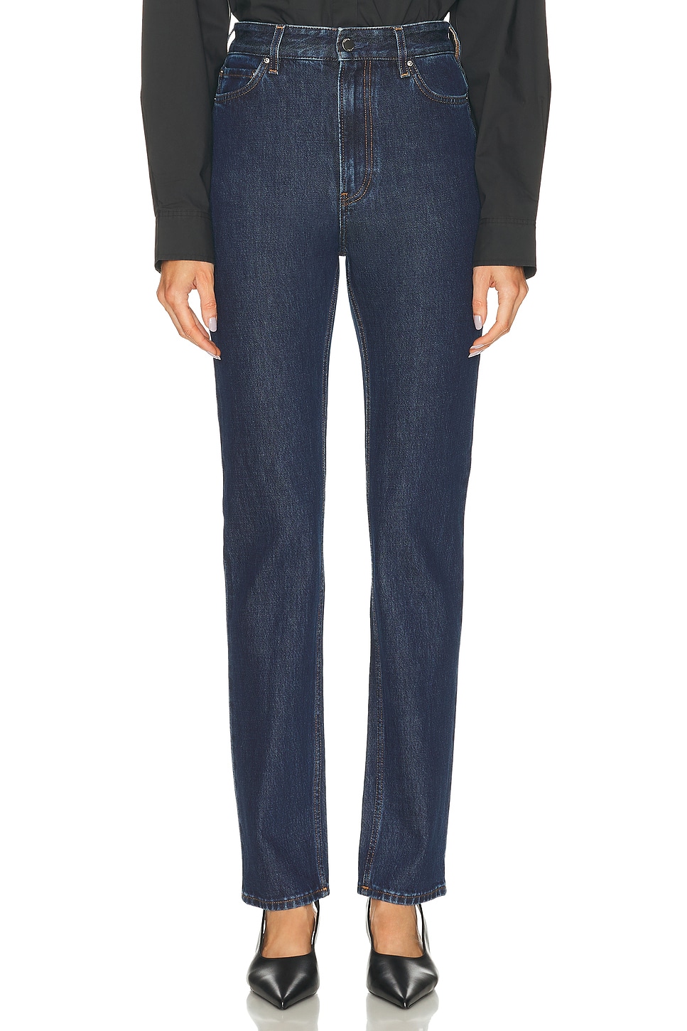 High Slim Leg in Blue