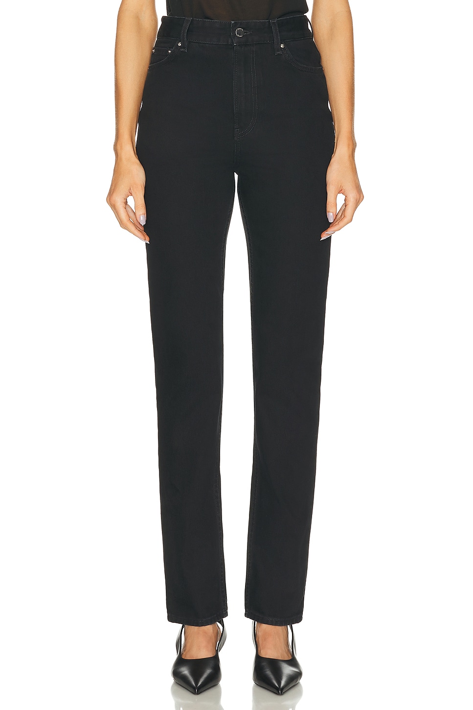 High Slim Leg in Black