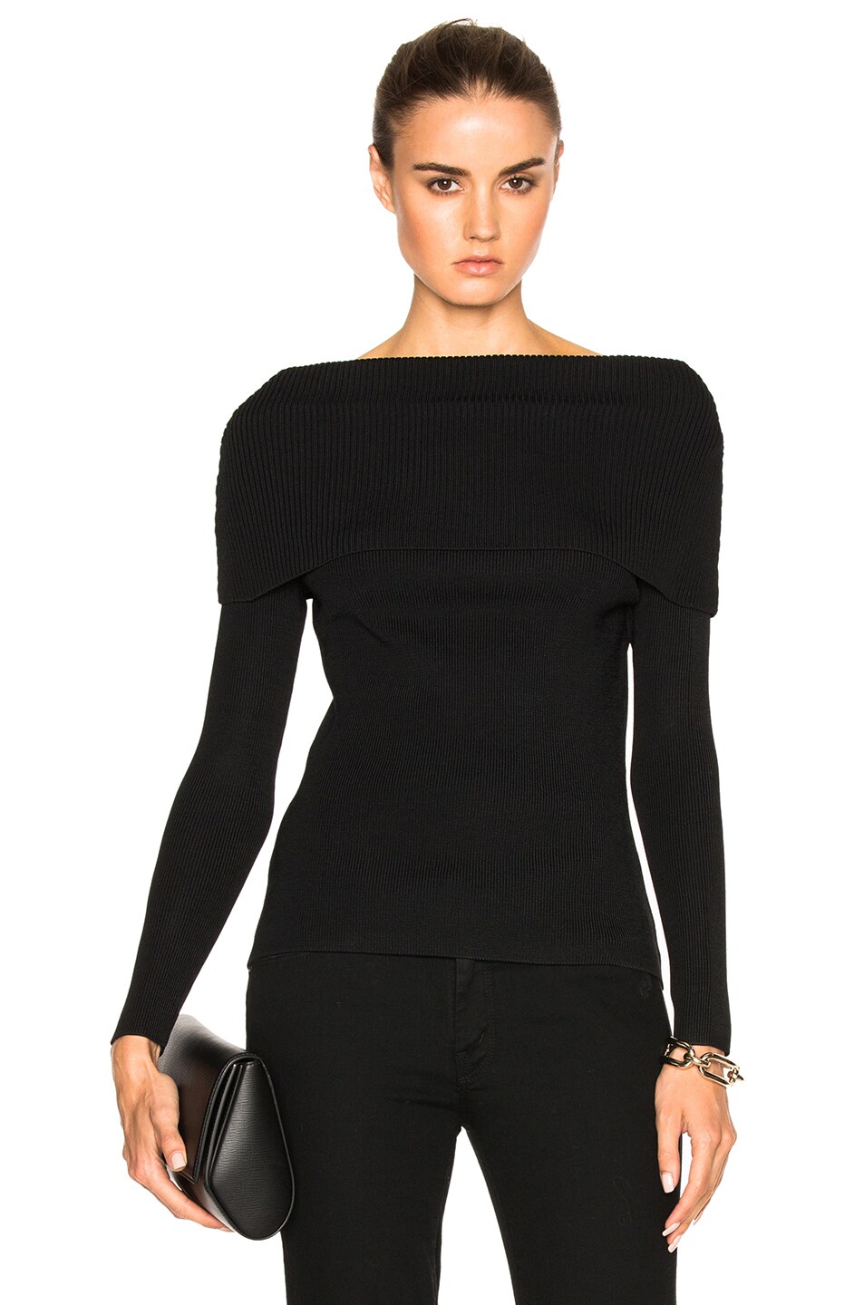 Image 1 of Toteme Jaca Long Sleeve Sweater in Black