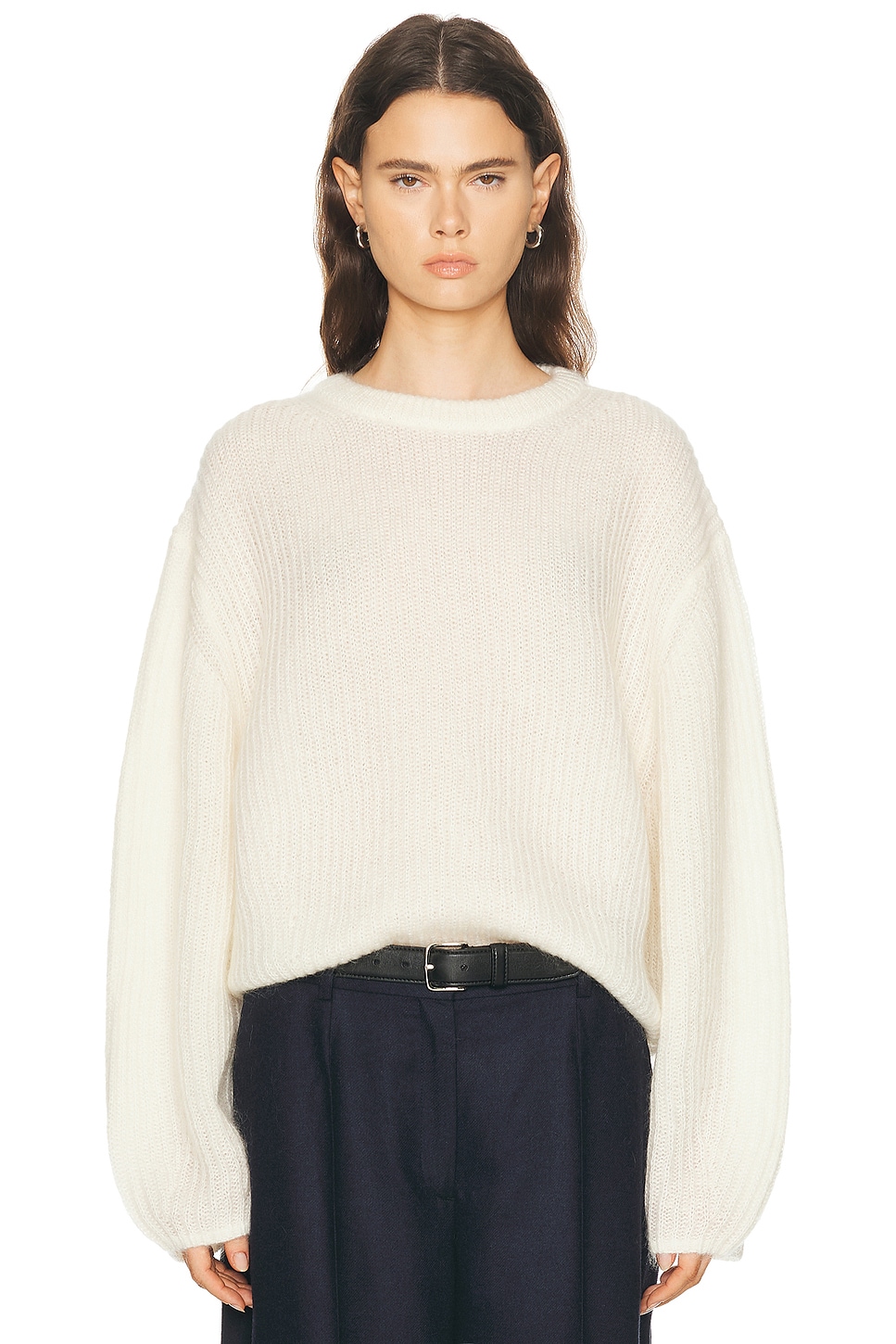 TOTEME Mohair Blend Rib Knit Sweater