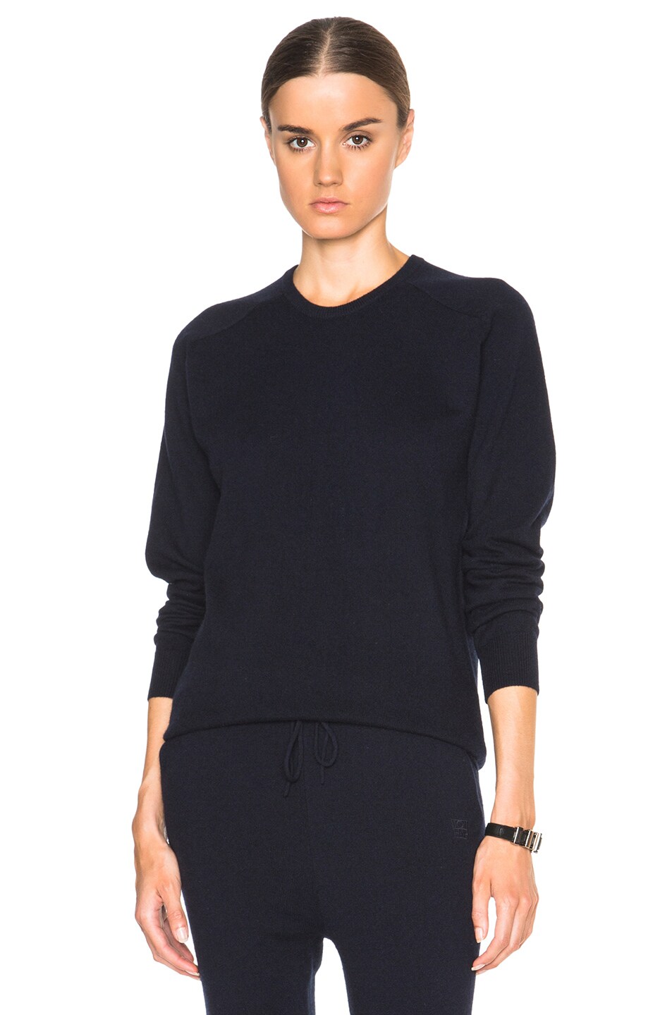 Image 1 of Toteme Verona Cashmere Crewneck Sweater in Navy