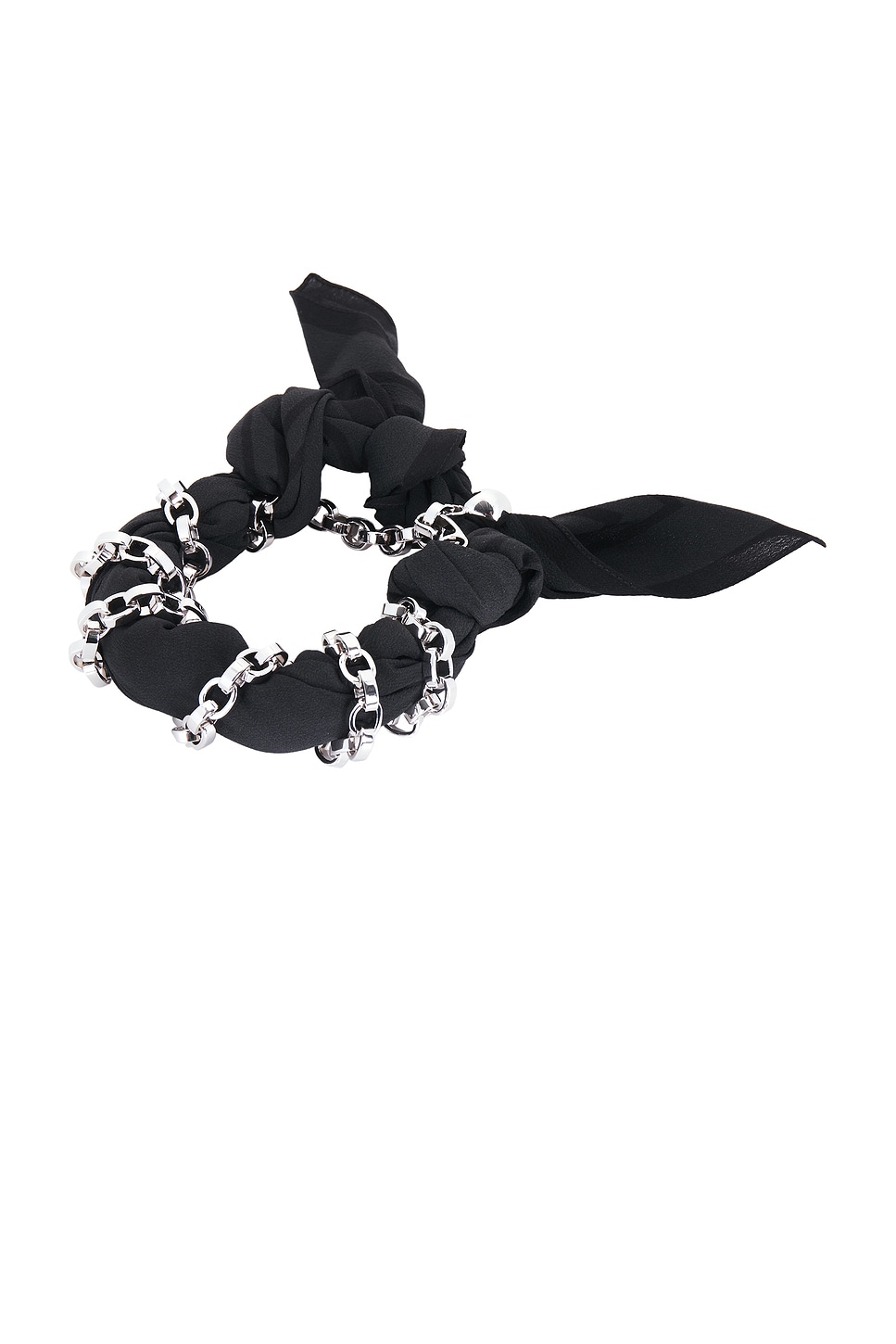 Toteme Silk Scarf Bracelet in Black