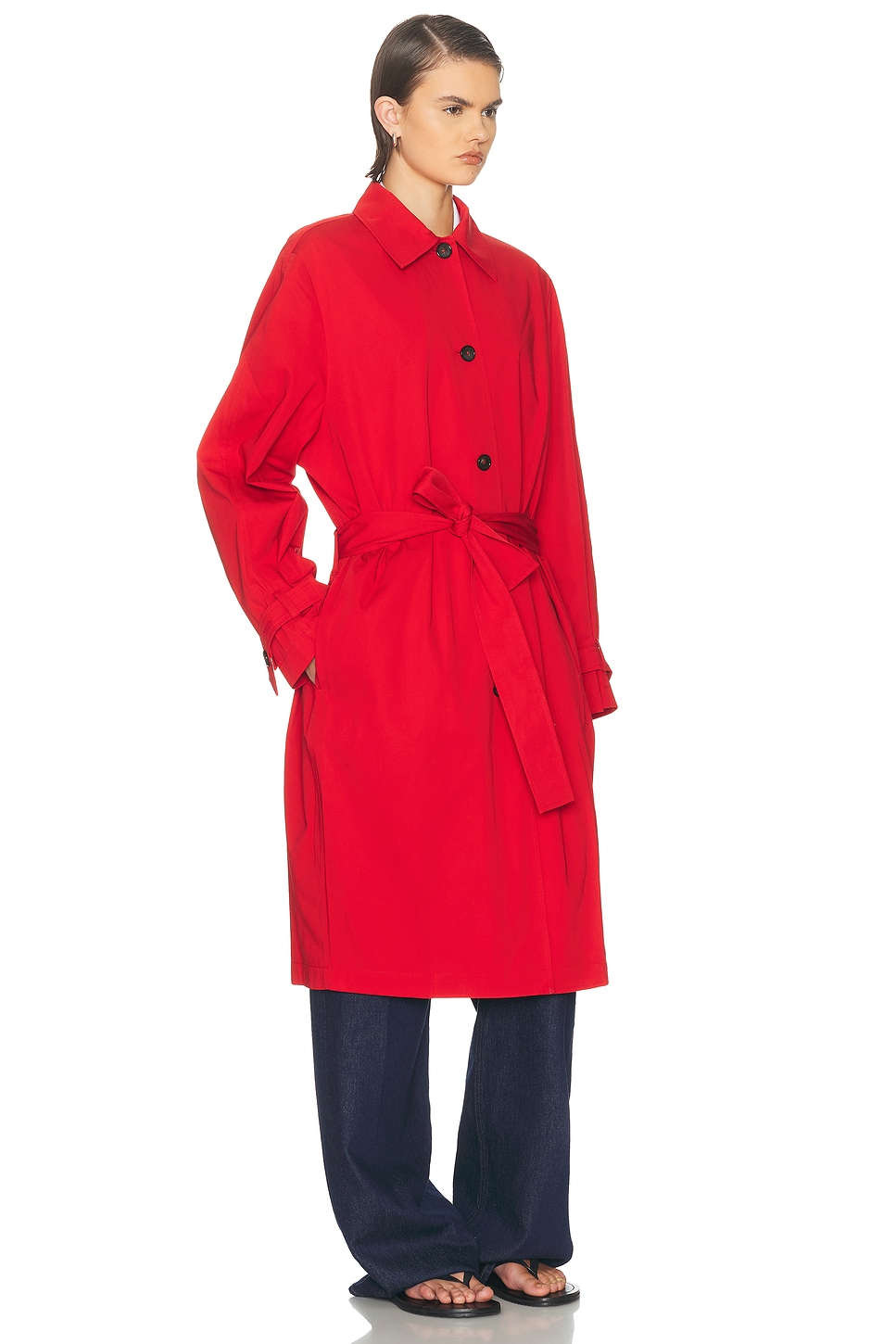Toteme Light Spring Trench Coat in Poppy | FWRD