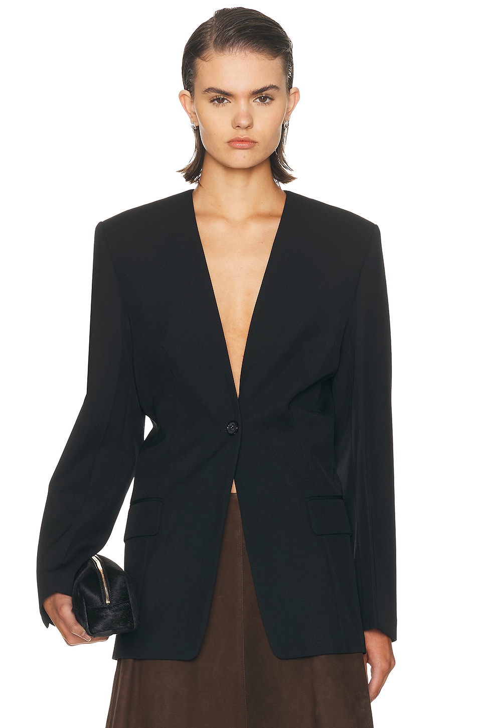 Image 1 of Toteme Slouch Blazer in Black
