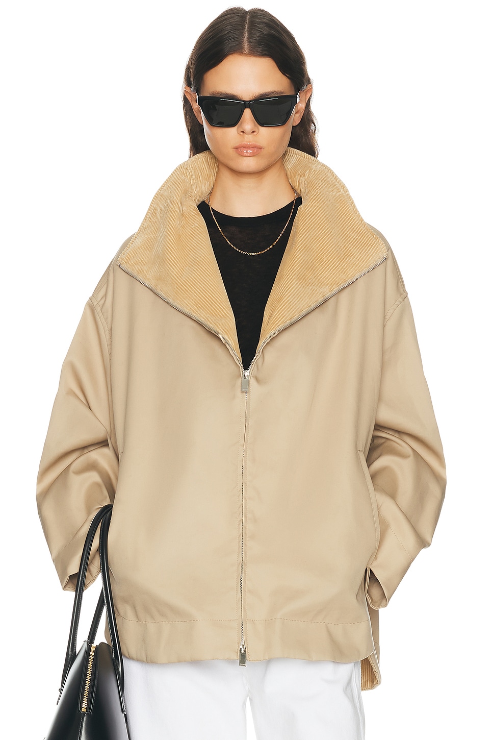 Toteme Zipped Country Jacket in Beige