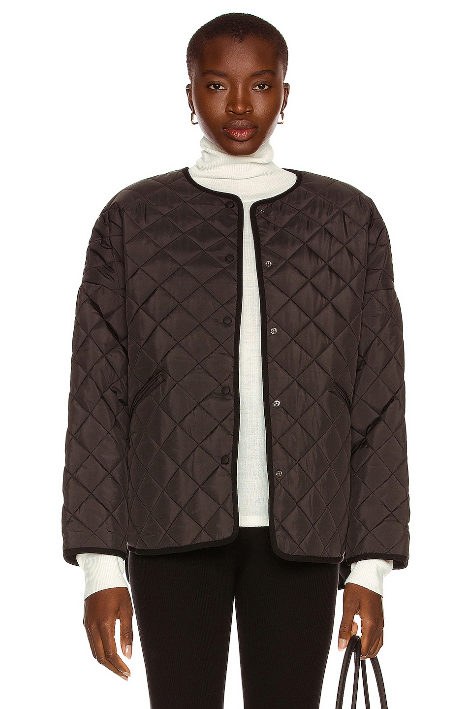 Image 1 of Toteme Quilted Jacket in Black