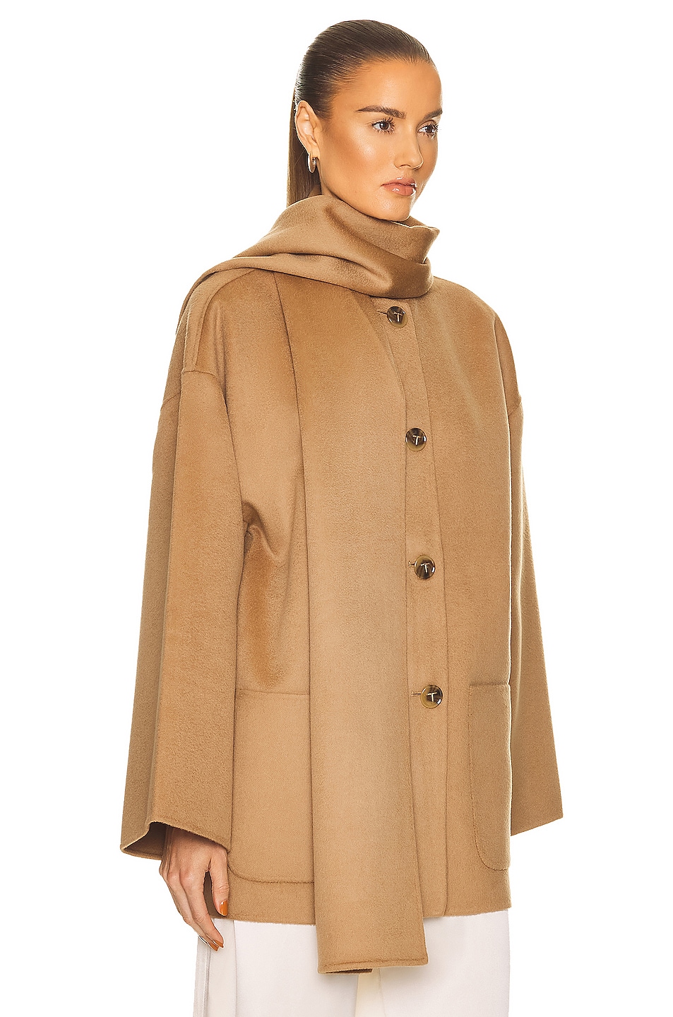 Toteme Double Scarf Jacket in Camel | FWRD