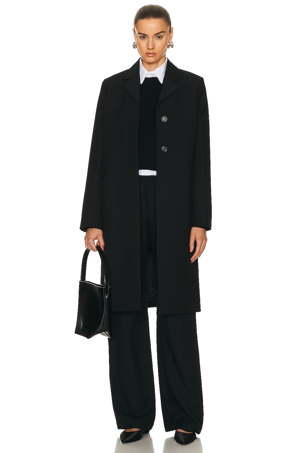 Image 1 of Toteme Petite Tailored Coat in Black
