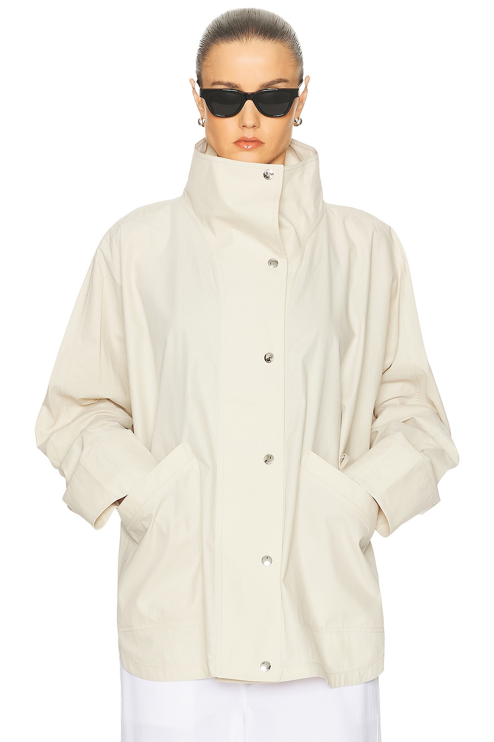 Summer Parachute Jacket in Creme