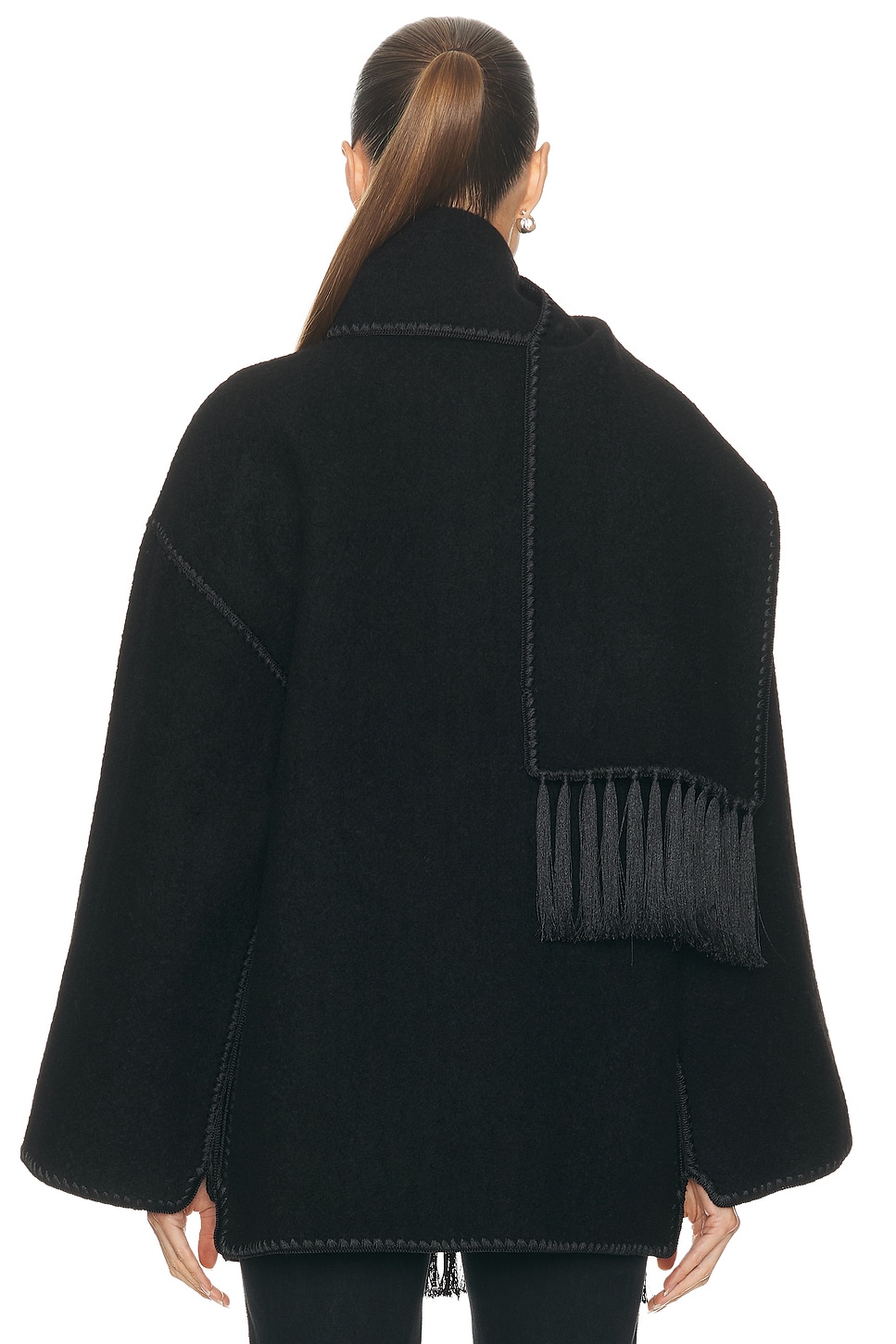 Embroidered Scarf Jacket