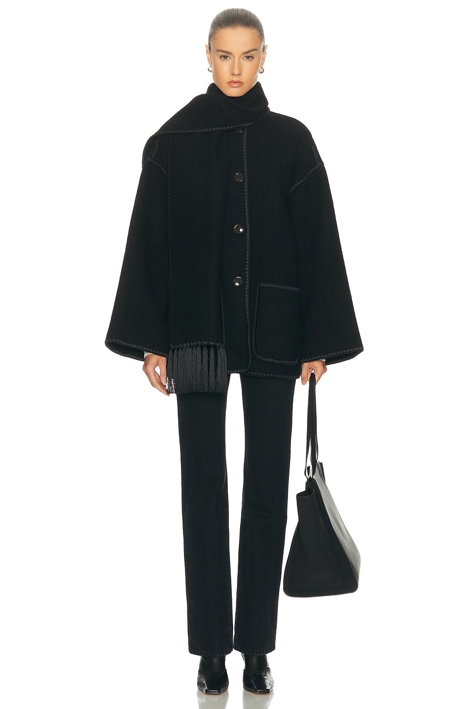 Embroidered Scarf Jacket